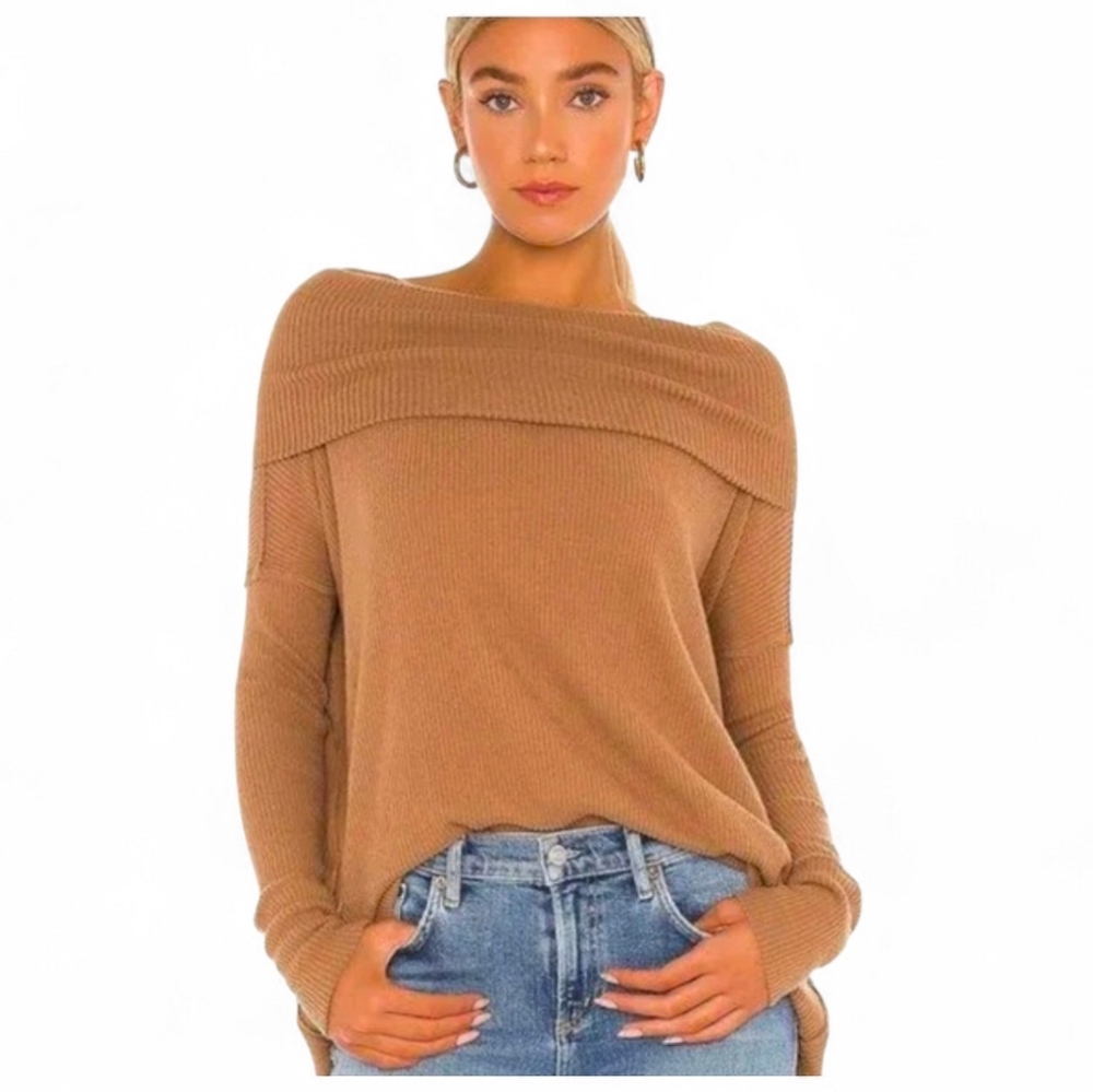 WE THE FREE Juicy Oversized Cowlneck Thermal in Canyon Moon - XL
